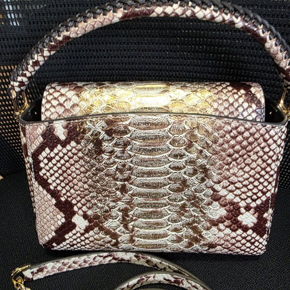 Michael Kors Small Satchel Snake Print EUC - Picture 2 of 7